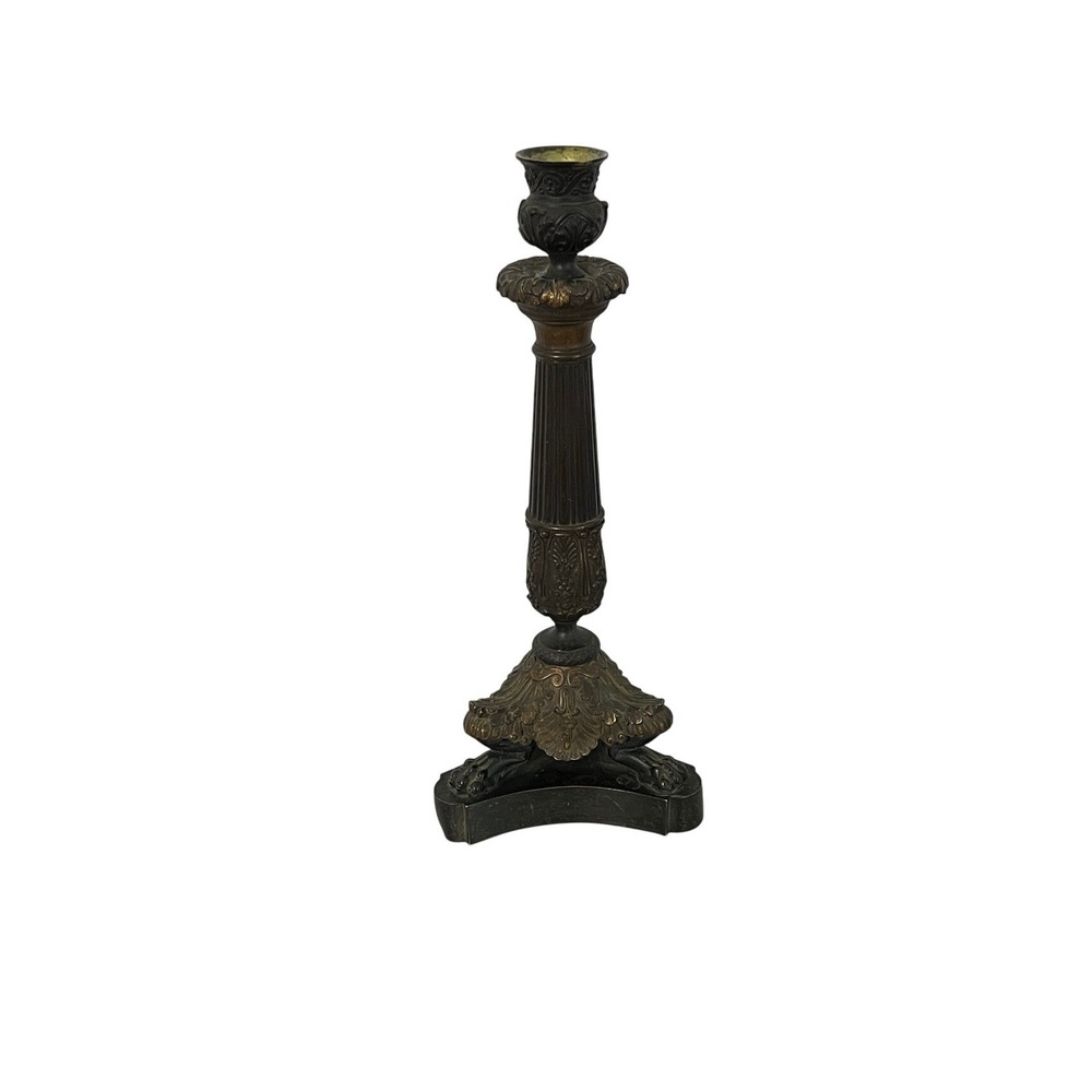 Unbranded Bronze Candlestick Home Decor  Brown Lion Paw Base Antique‎ Empire